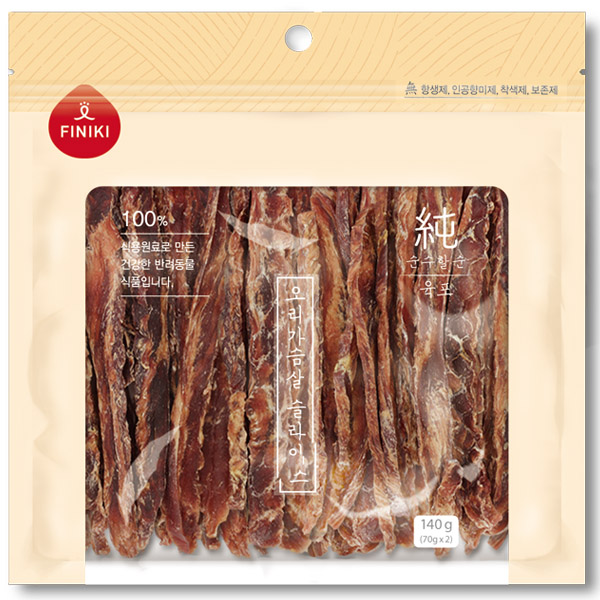 피니키 - 순 육포 오리가슴살 슬라이스 140g 피니키 - 순 육포 오리가슴살 슬라이스 140g